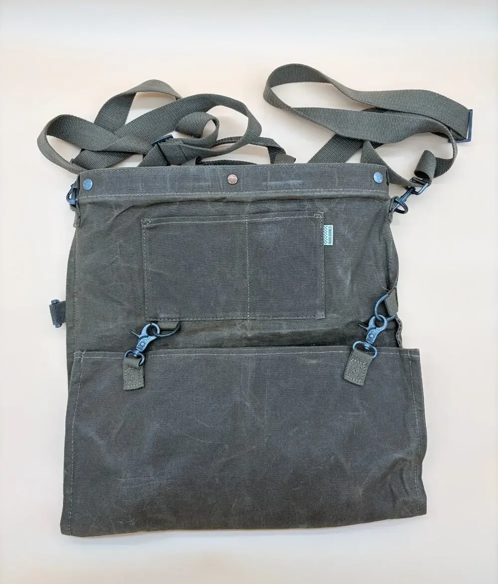 Barebones Harvest Gathering Bag Waxed Canvas Dark Khaki Waterproof Liner GDN-068